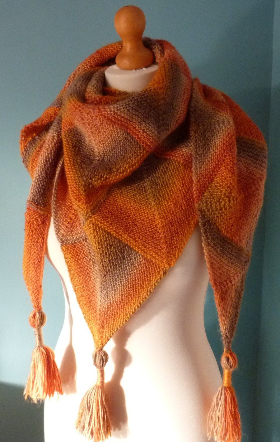 Orange Triangular Shawl