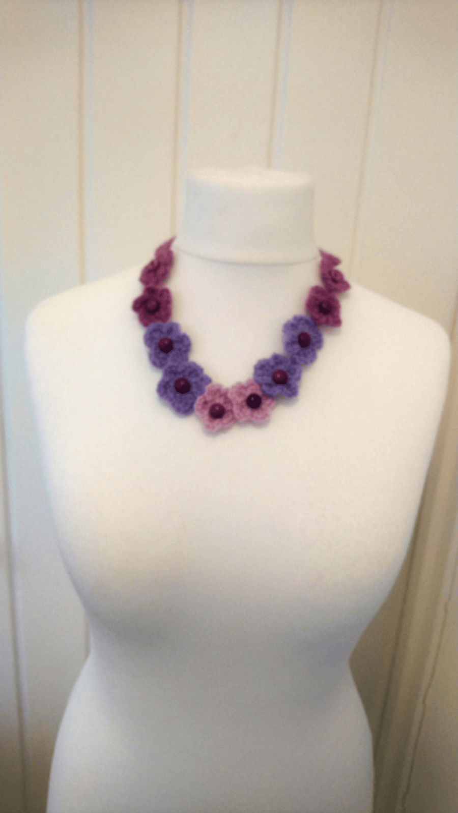 Crochet Floral Chain Necklace