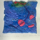 Hand-Felted Ribosomes in Action Fiber Art - Subatomic Stitch