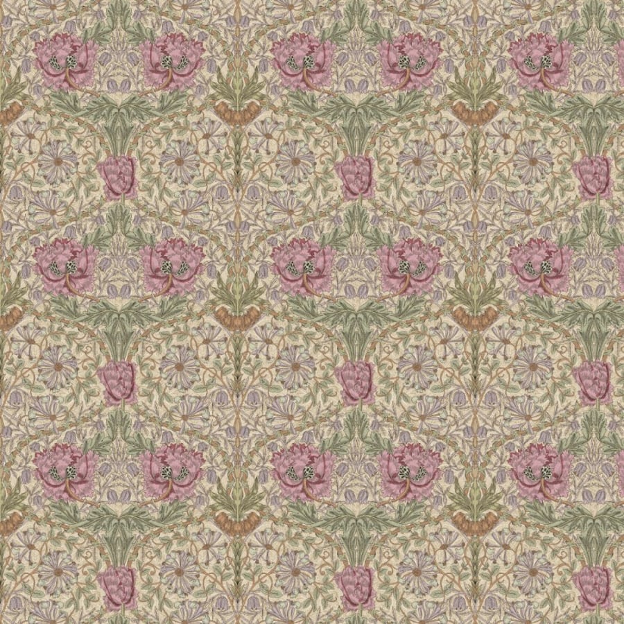 William Morris Design Honeysuckle Tablecloths. 200 x 135cm   Rose