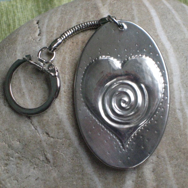 Heart Keyring Scotchgrain