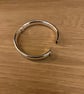 "Coalescence" - Heavy Handmade Sterling Silver Hinged Bangle - Made to any size  - Image 5