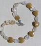 Golden Jade, Honey Quartz & Yellow Tourmaline Gemstone Beaded Necklace - Image 3