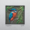 Kingfisher- hand stitched picture