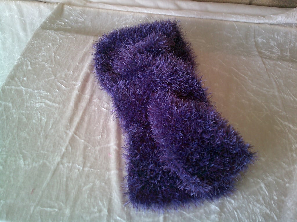 Hand Knitted Dark Purple Necktie