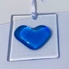 Fused glass thinking of you heart 