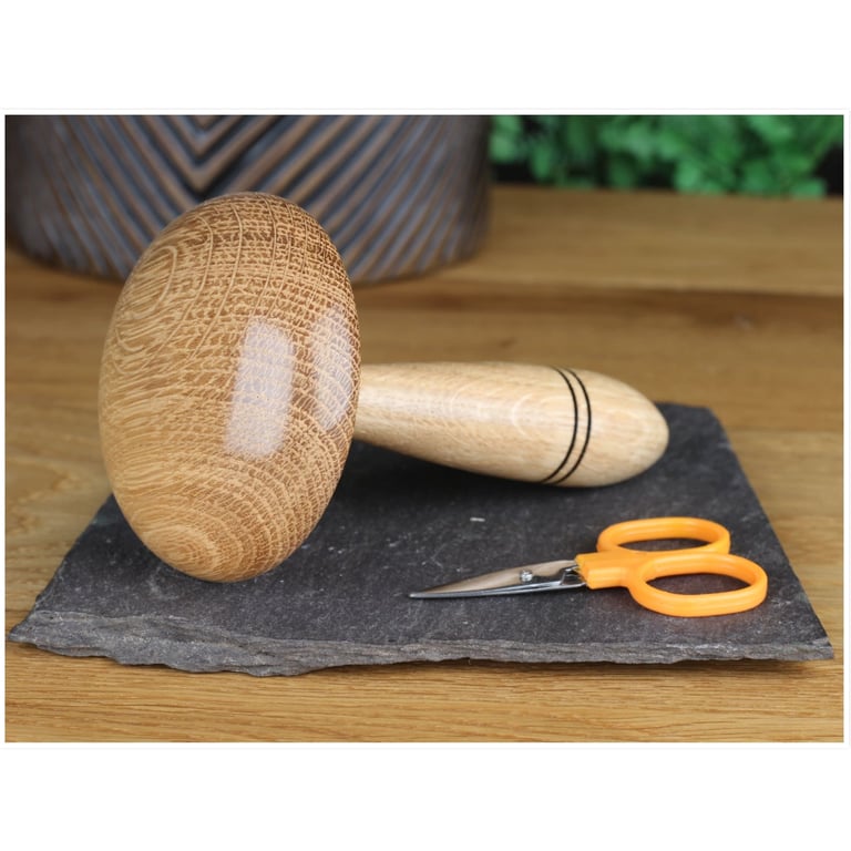 Hand made Oak darning mushroom, wooden tool for mending, FREE UK shipping  