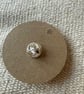 Round succulent polymer clay pin badge  - Image 3
