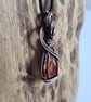 Natural Red Noreena Jasper & Copper Pendant Necklace Gift Crystal Jewellery  - Image 9