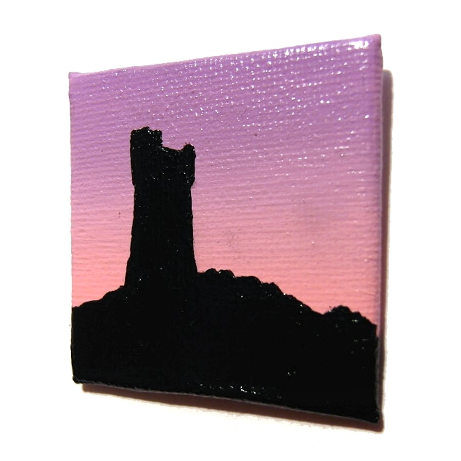 Sold Castle Hill at Dawn Magnet - original painting of Huddersfield landmark