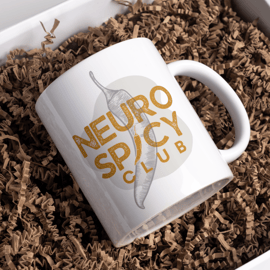 Neuro Spicy - Rustic Mug: Neurodiverse Awareness Mug, Spectrum Gift