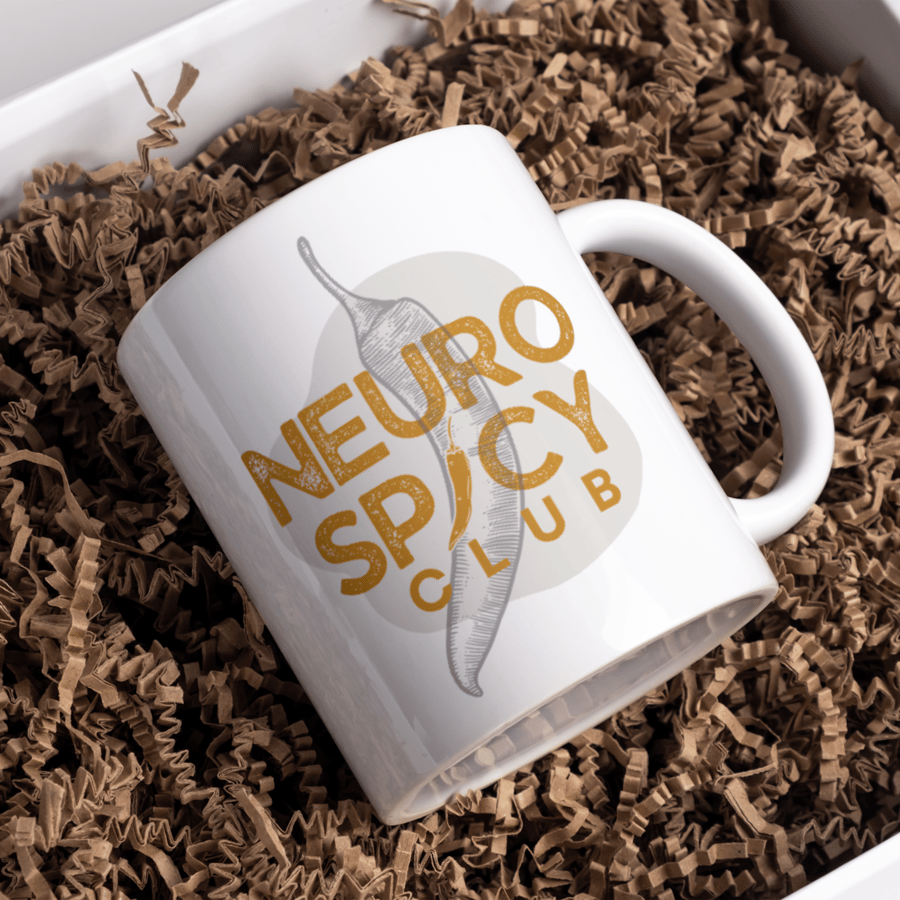 Neuro Spicy - Rustic Mug: Neurodiverse Awareness Mug, Spectrum Gift