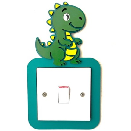 Dinosaur Bedroom Decor – Wooden Light Switch Surround – Children’s Room Wall Acc