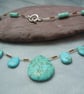  Magnesite turquoise necklace with glass beads - Image 4