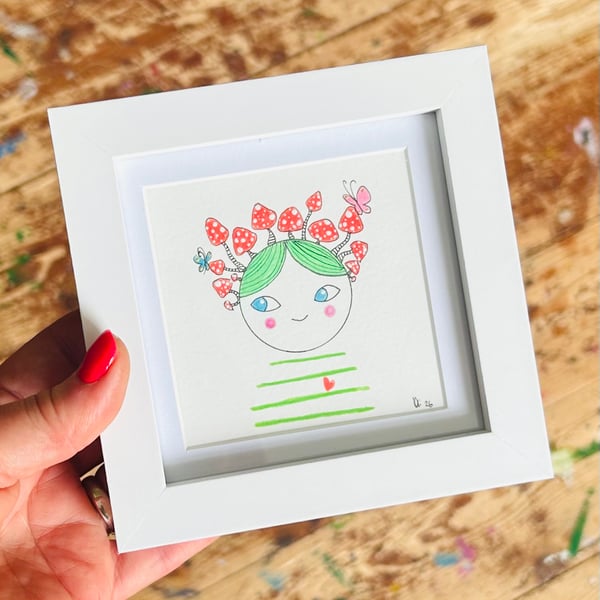 Forrest - Framed Original Mini Illustration 