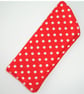 Glasses Case Sleeve Red and White Polka Dots