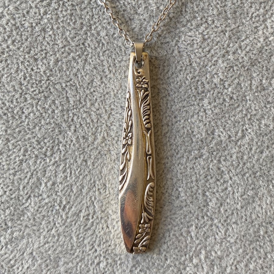 Pendant Flower Necklace made from a Vintage Spoon