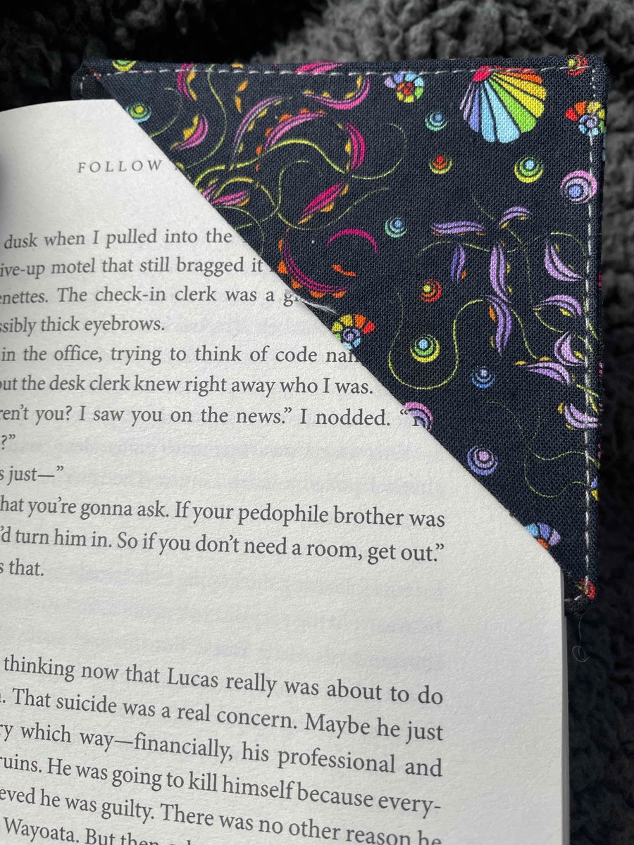 Handmade fabric corner bookmark 