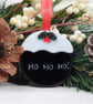 Fused Glass Christmas Pudding: Handmade Xmas Tree Decorations