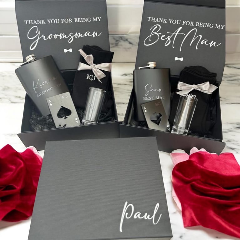 Bestman or Weddinf Party Gift set filled box