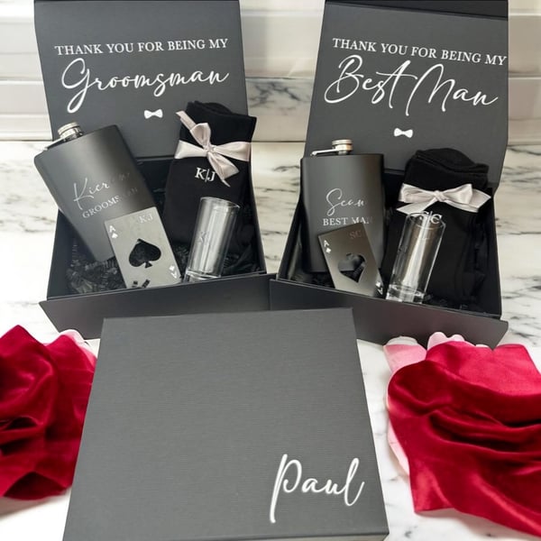 Bestman or Weddinf Party Gift set filled box