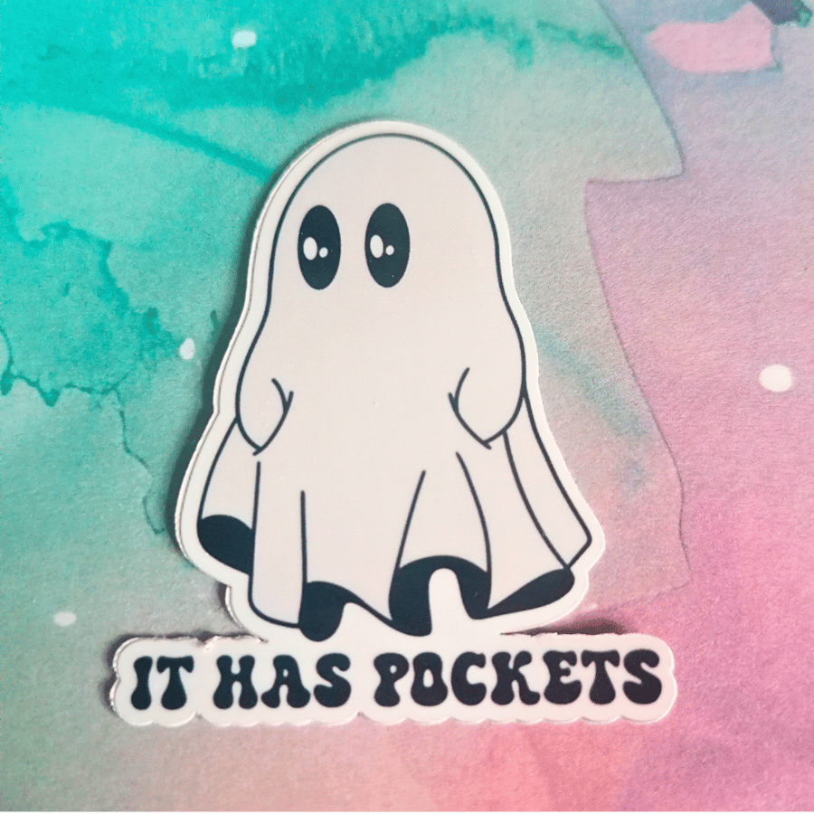 'It has pockets' Vinyl Sticker
