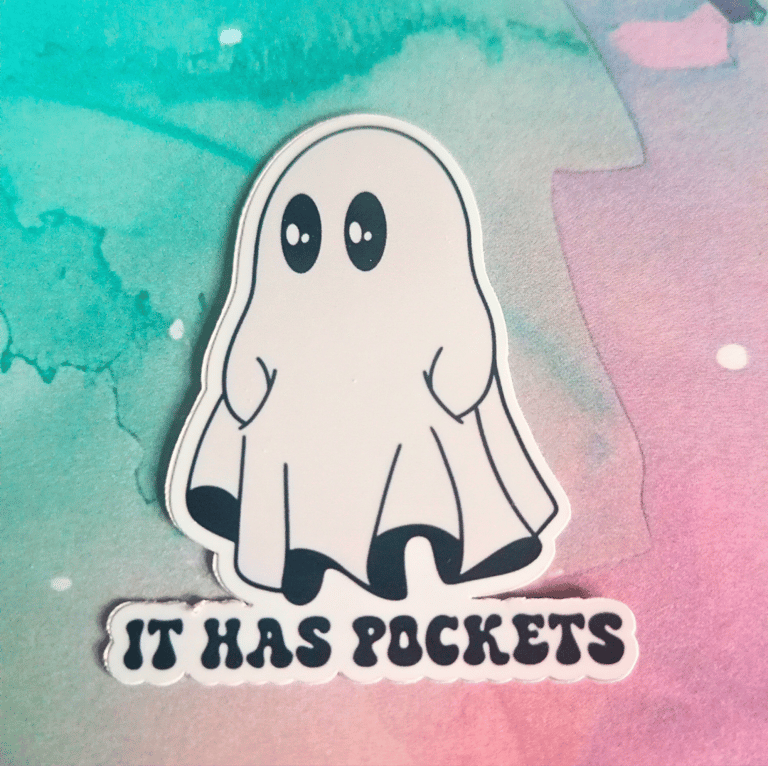 'It has pockets' Vinyl Sticker