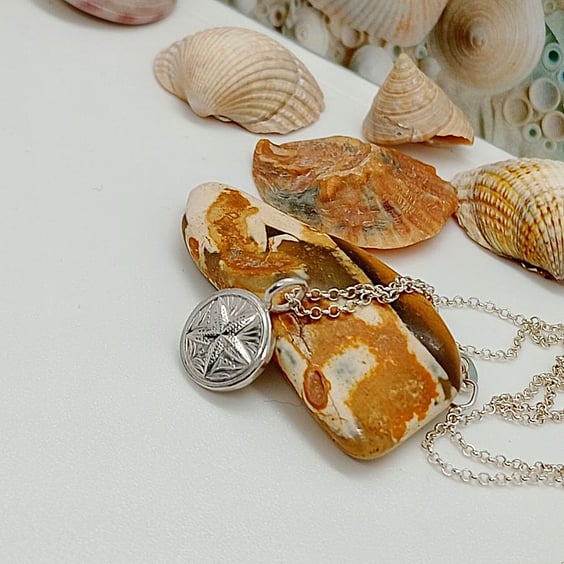 Starfish pendant charm necklace sterling silver handmade gift wrapped