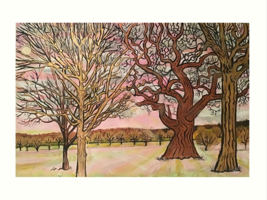 ‘Branches’ Art Print By Sally Anne Wake Jones