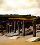 Print Pentewan Beach, Old Harbour Remains Picture, Cornwall - Image 1