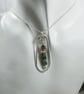 Sterling Silver Necklace with Turquoise and Banded Agate - Image 6