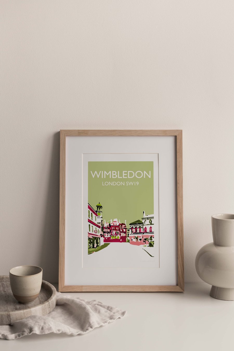 Wimbledon Village London Giclee Travel Print