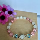 Round Glass Bead Stretch Bracelet