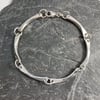 Sterling silver forged link bracelet