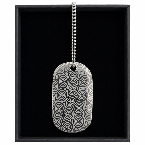 Hand Forged Damasteel Bluetongue™ Dog Tag