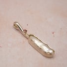 Biwa Pearl and Pink Tourmaline Pendant