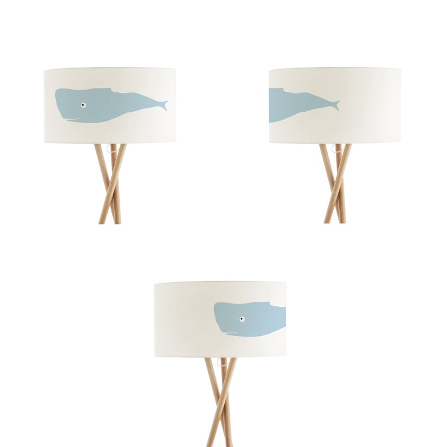 Whale Drum Lampshade, Diameter 45 cm (18"), Ceiling or floor lamp