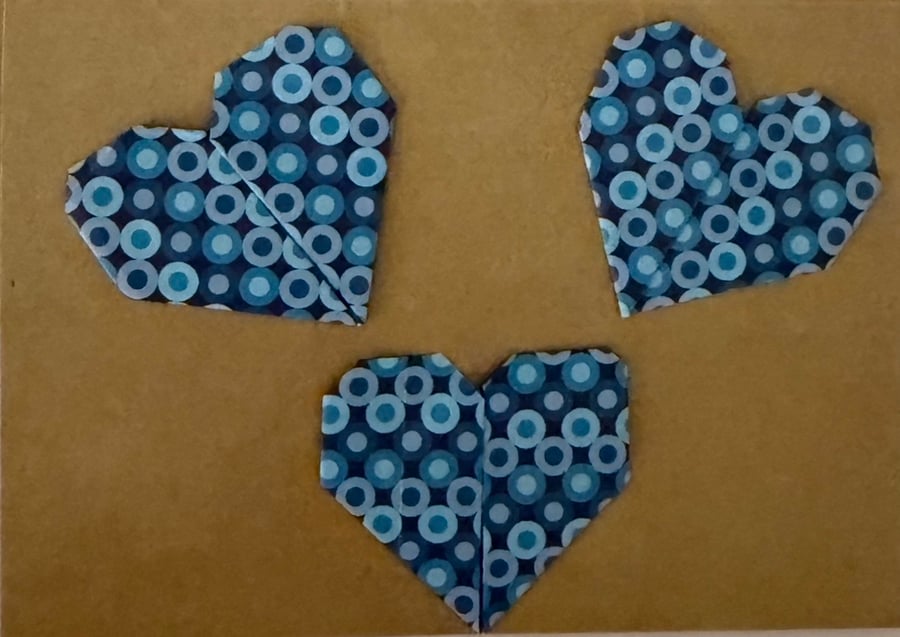 Origami Hearts Card