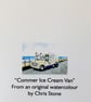 Blank greetings card A5 classic  ice cream van from original watercolour - Image 4
