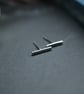 Seconds Sunday Simple Silver Bar Stud Earring - Image 2