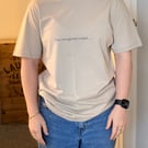 Funny Cat Boss T Shirt in Natural Stone with CEC Bovril Design Small and Medium