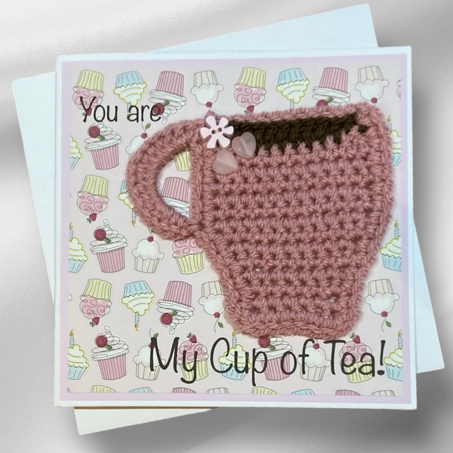 Valentine’s Day. Valentine’s Card. Cup of Tea.