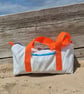 Recycled Sailcloth Shoulder Bag - Travel Tote with Zipper