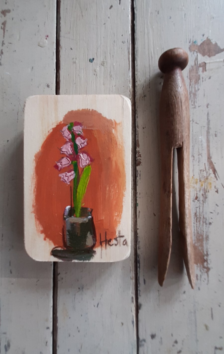 Miniature hyacinth flower painting 