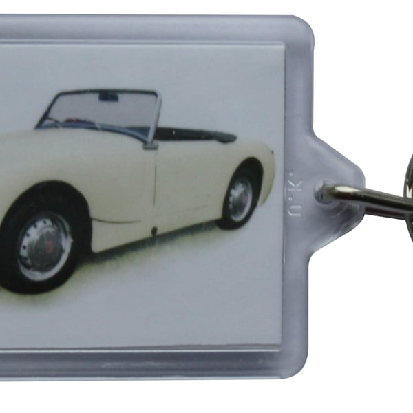 Austin Healey Sprite Mk1 1959 - Keyring with 50x35mm Insert - Car Enthusiast