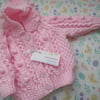 16" Baby Aran Jacket with Hood