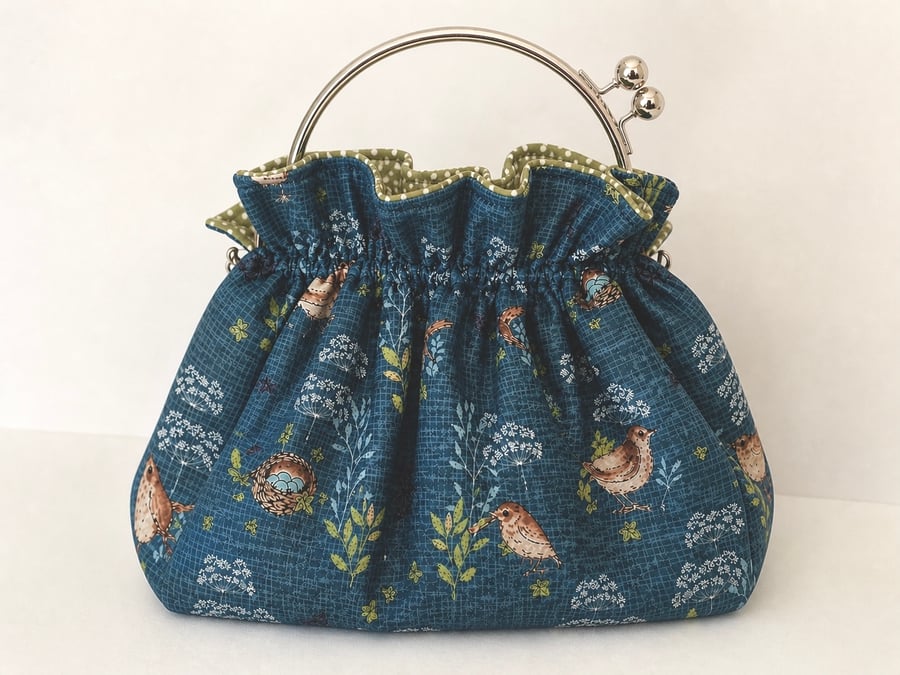 Quirky Handmade Kiss Clasp Frame Handbag 