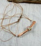Copper Rose Necklace. Glass Lampwork Bead with Rose Quartz. - Image 8