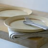 Seconds sale - Set of two plates glazed in natural brown