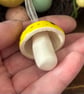 Ceramic tiny toadstool yellow - Image 3